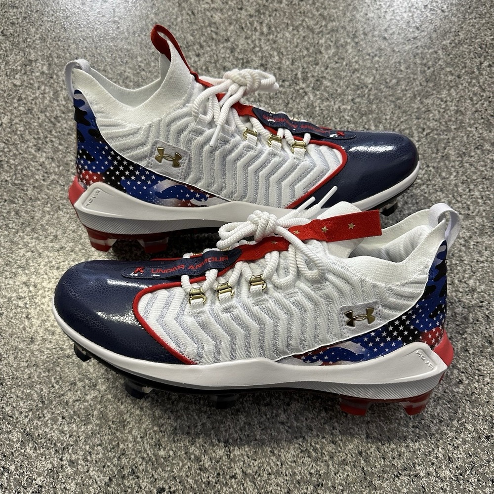 Under Armour Harper 9 Pro TPU Molded Baseball Cleats Mens 11.5 USA "Freedom"